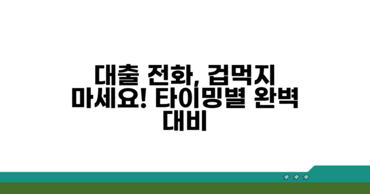 대출 신청 전화, 시점별 대응 전략