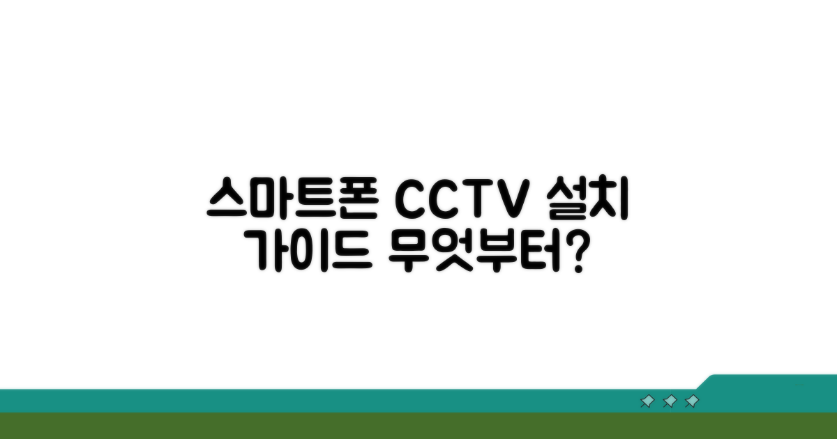 스마트폰 CCTV 설치, 무엇부터 해야 할까?