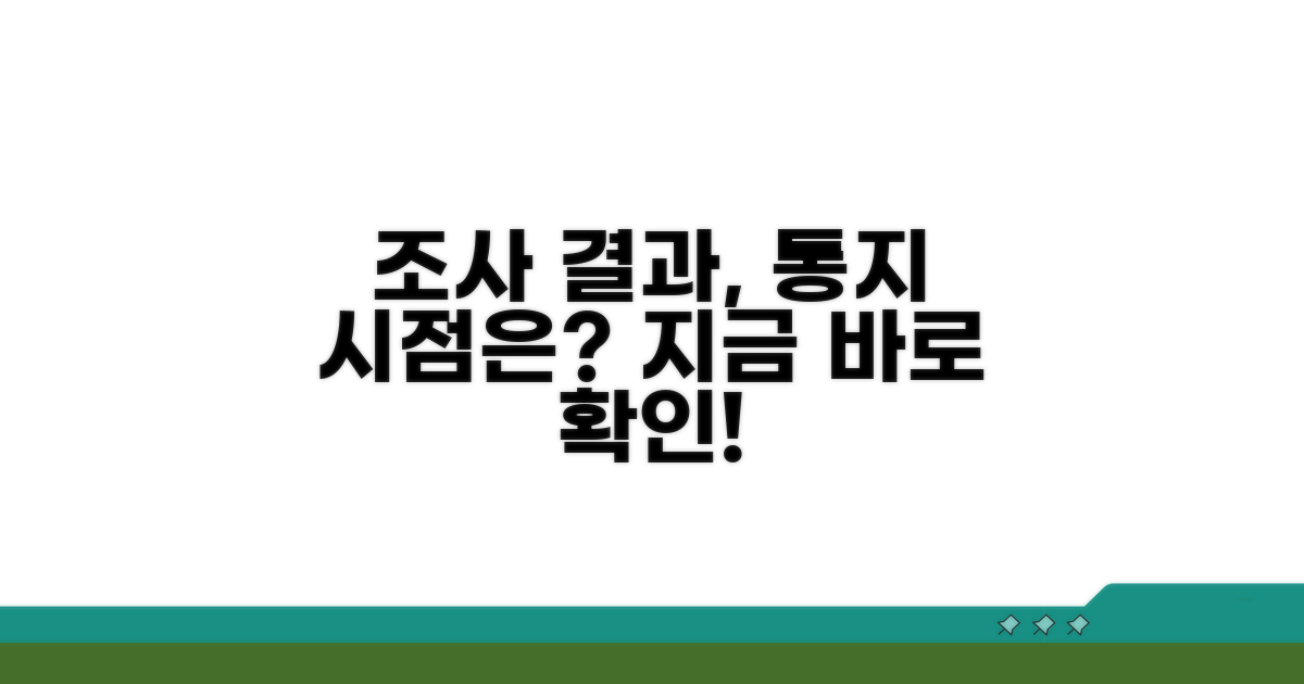 조사 결과 통지 시점