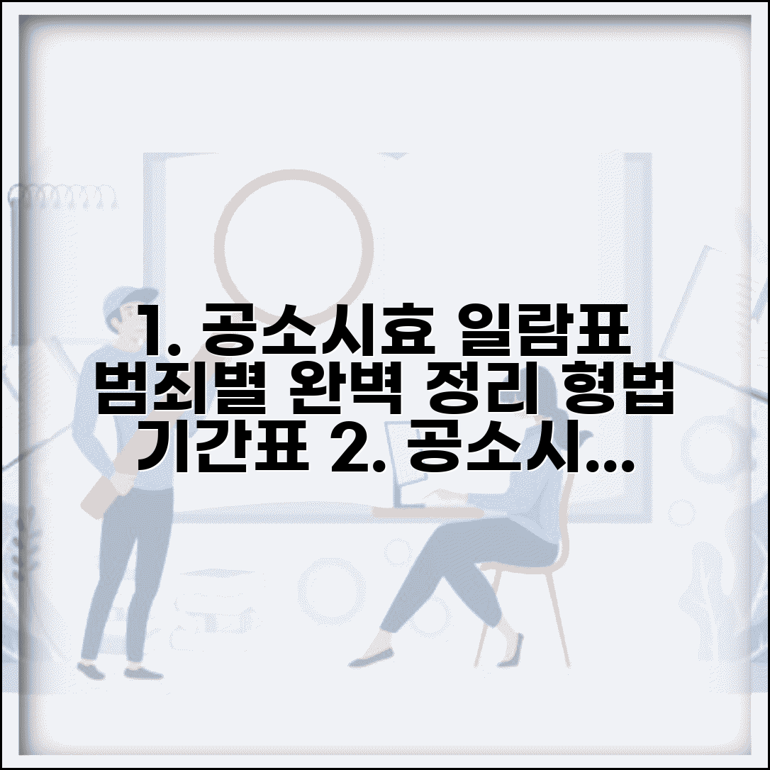공소시효 일람표 범죄별 기간 | 형법 공소시효 기간표 완벽 정리