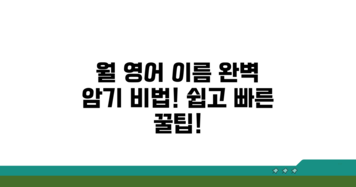 월 영어 이름 완벽 암기