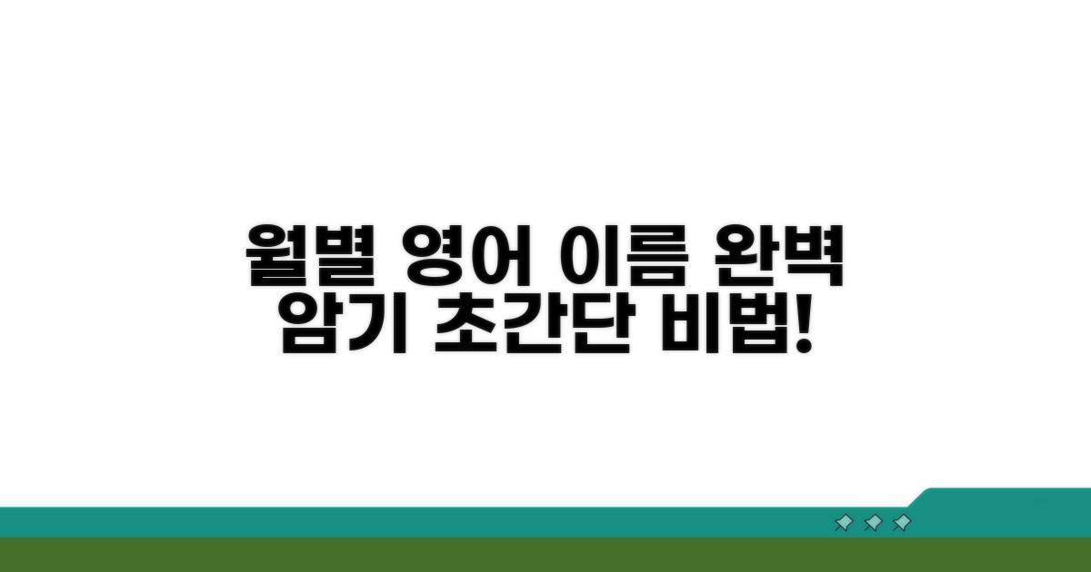 월별 영어 이름 쉽게 외우기