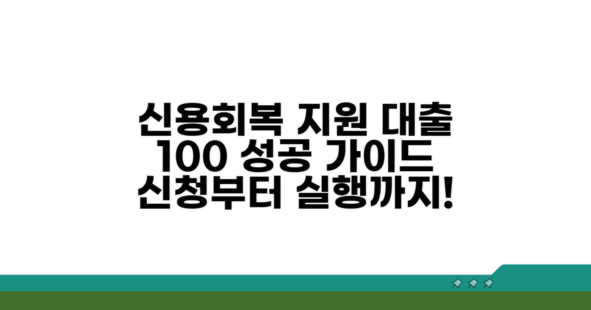 신용회복 지원 대출 신청부터 실행까지