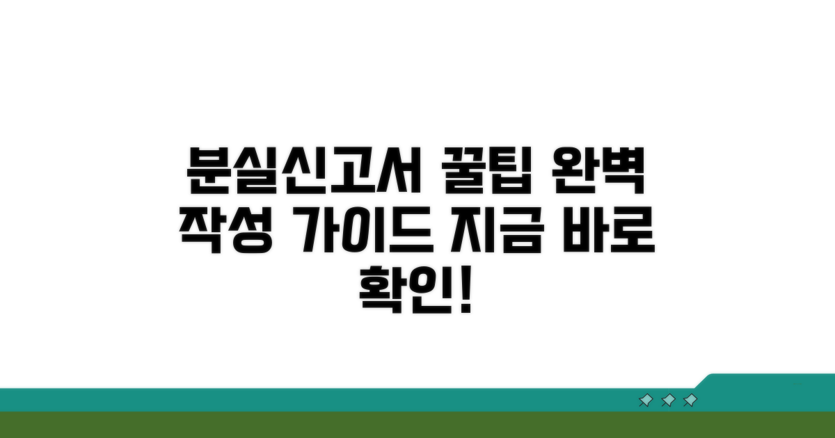 분실신고서 양식 작성 가이드