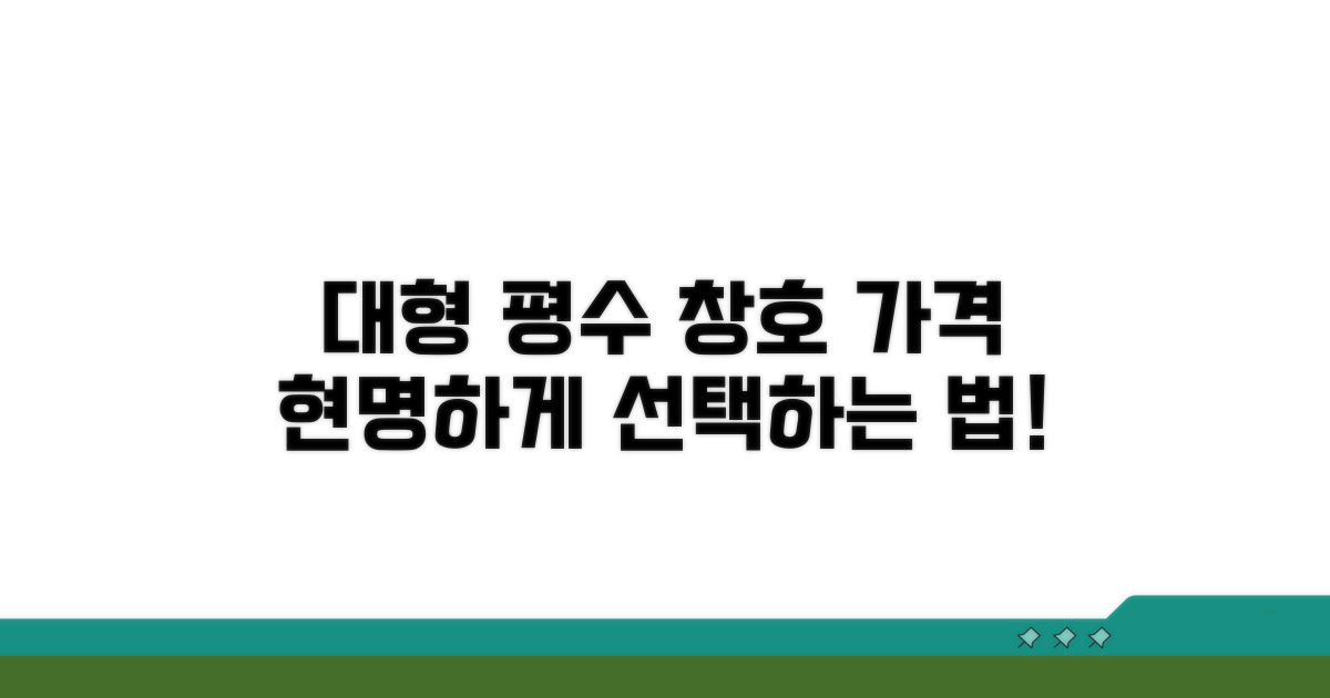 대형 평수 창호 가격, 현명하게 선택하는 법