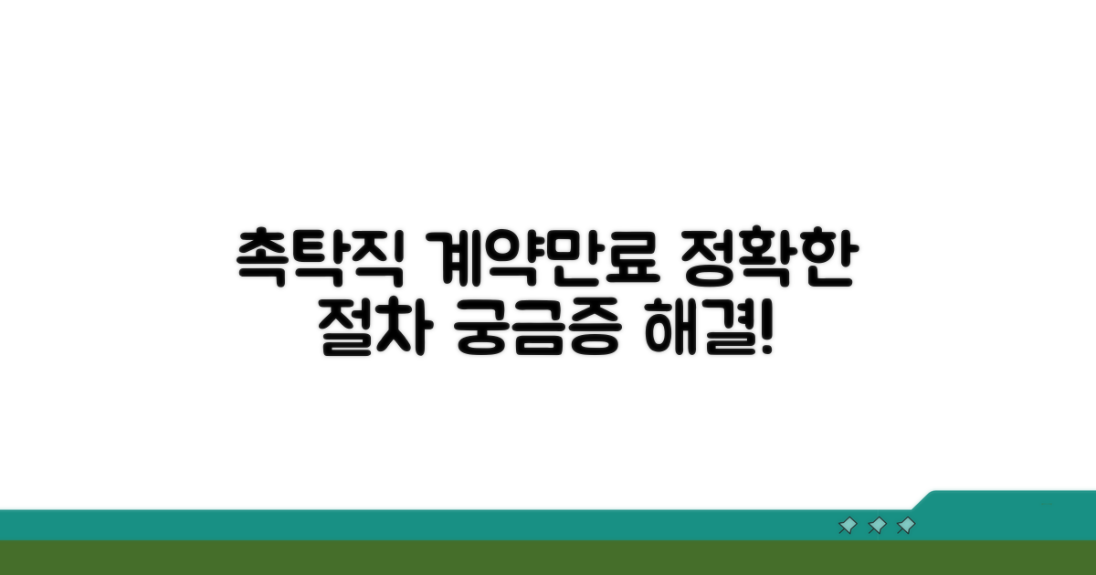 촉탁직 계약만료 통보 절차 완벽 가이드