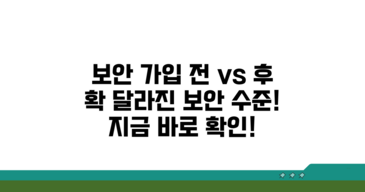 가입 전후 달라지는 보안 수준 비교