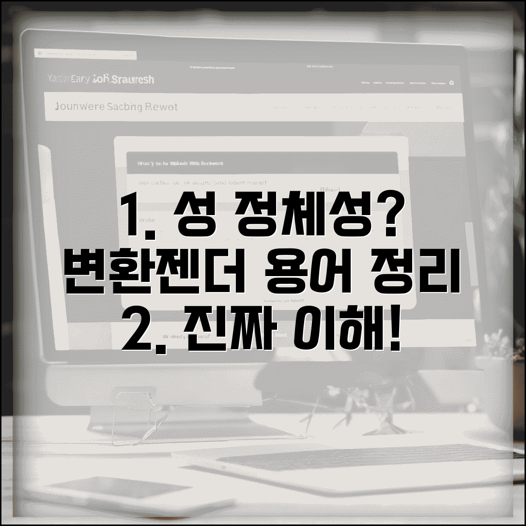 변환젠더 올바른 이해와 표현 | 성 정체성 관련 용어 정리