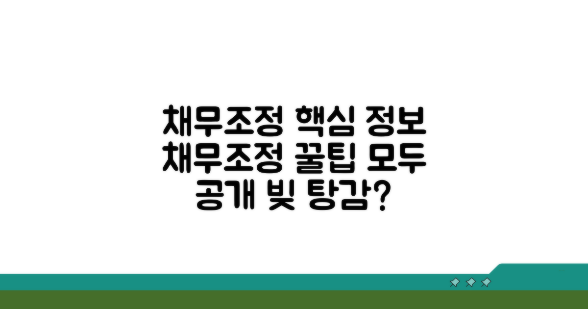 채무 조정 상담 핵심 정보