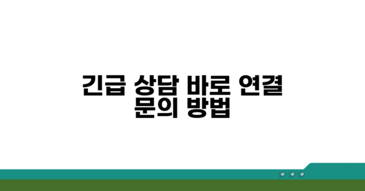 긴급 상담 및 문의 절차 안내