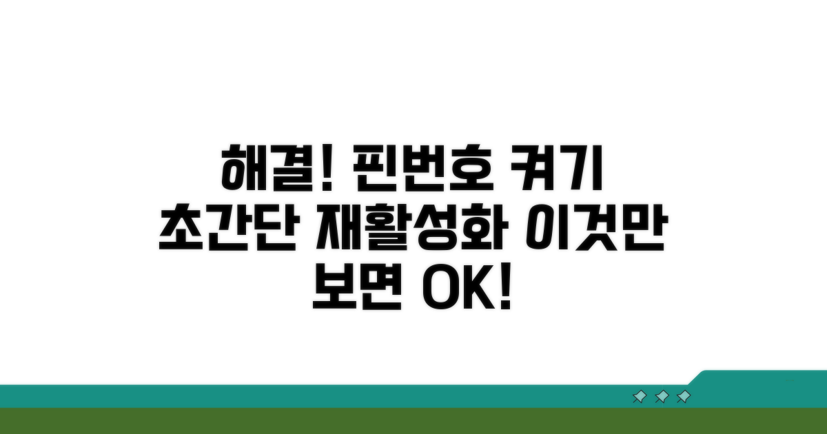 이것만 알면 해결! 핀번호 입력 재활성화
