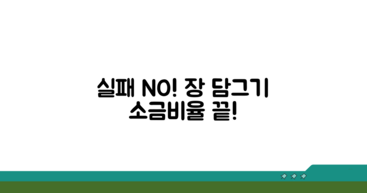 실패 없는 장 담그기 소금비율