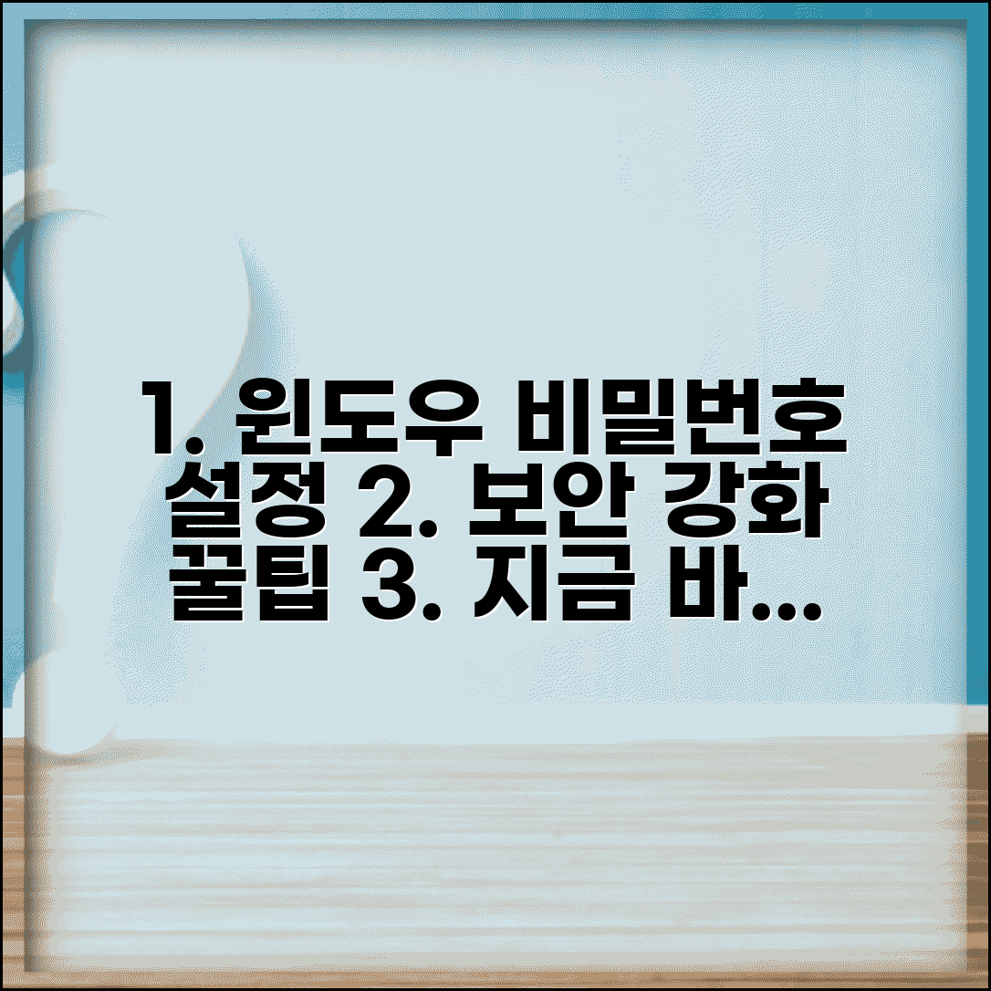 윈도우 사용자 계정 비밀번호 설정 방법과 보안 강화