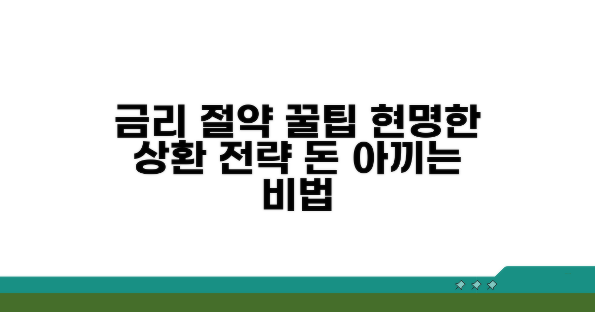 금리 절약 꿀팁과 현명한 상환 전략