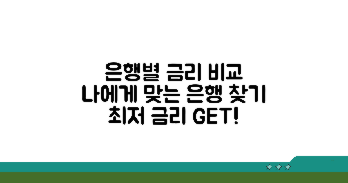은행별 조건과 금리, 어떻게 다를까요?