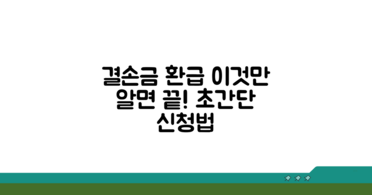 결손금 환급 신청, 이것만 알면 끝!
