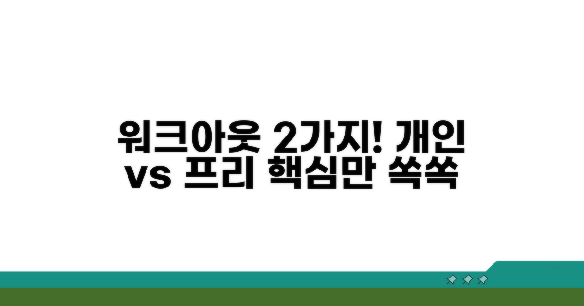 개인워크아웃과 프리워크아웃 차이점
