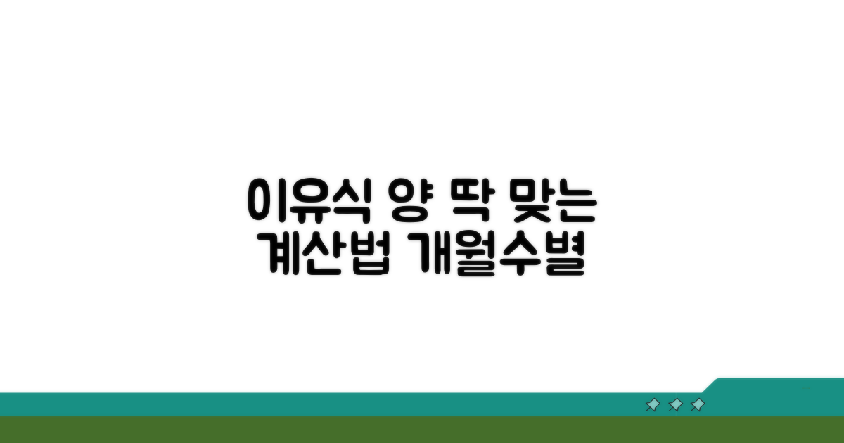 개월수별 이유식 적정량 계산법