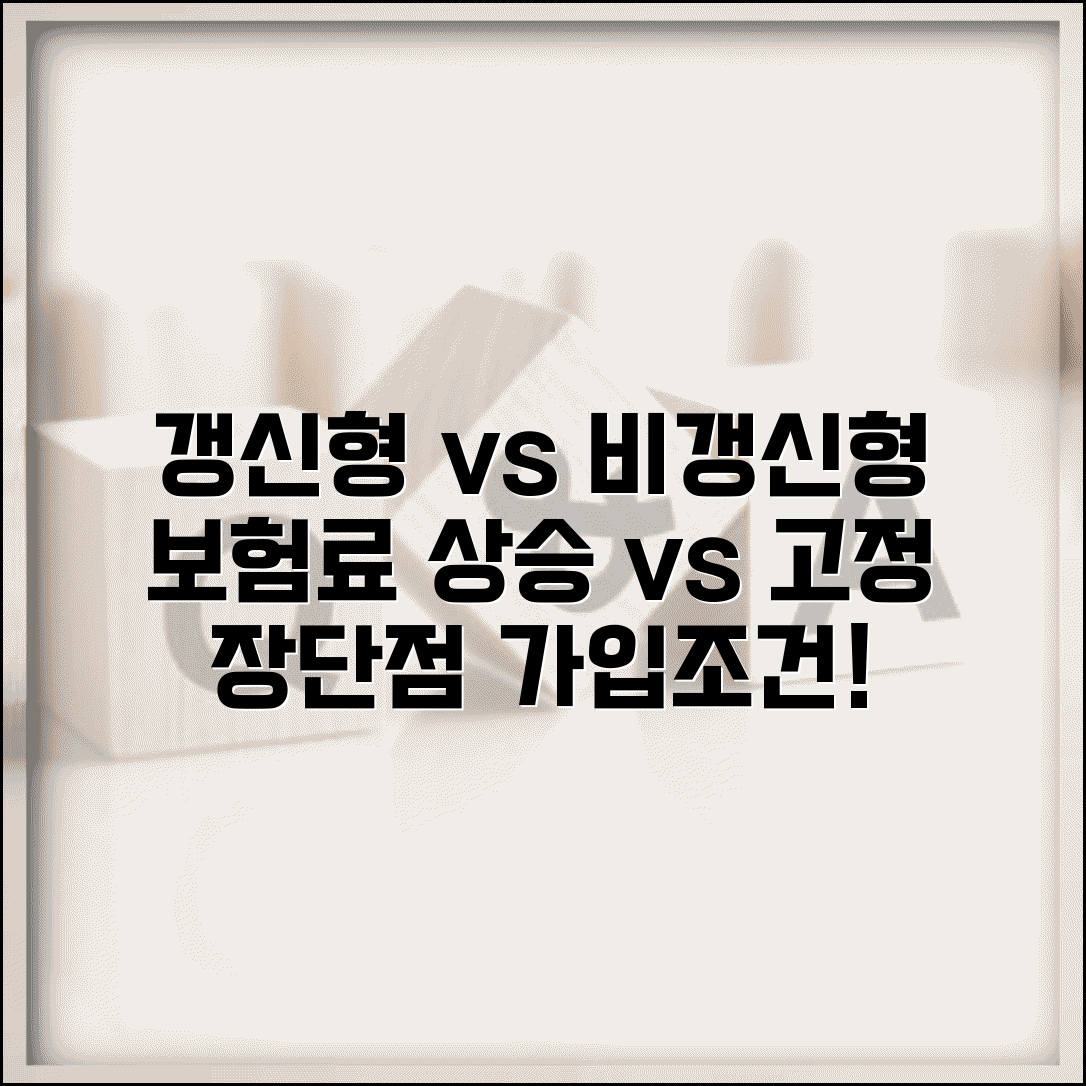 갱신형 비갱신형 보험 차이 | 보험료 인상 vs 고정 장단점 비교 및 가입 조건 총정리