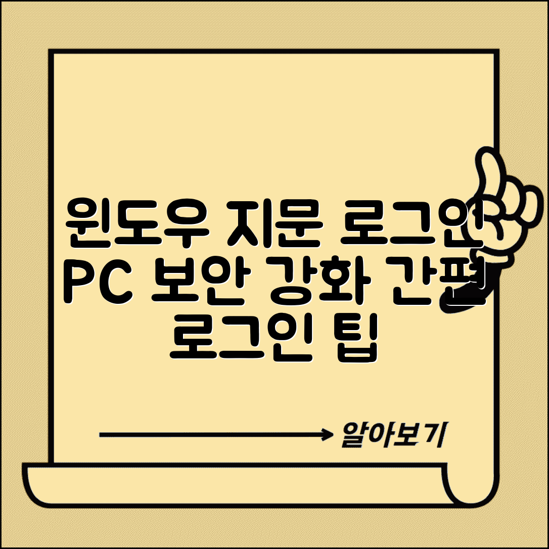 윈도우 지문 인식 로그인 설정 방법 | PC 보안 강화, 간편 로그인 꿀팁