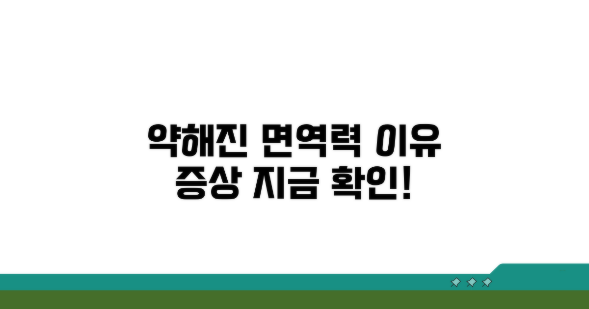 면역력 약해지는 이유와 증상