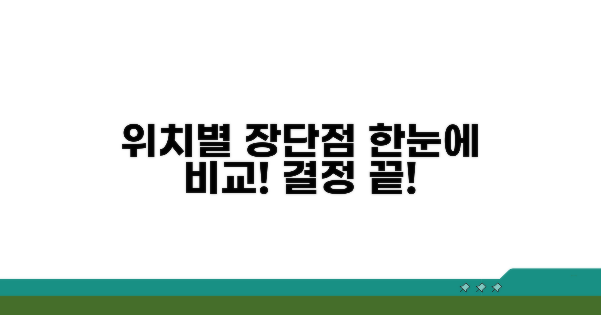 위치별 장단점 한눈에 비교