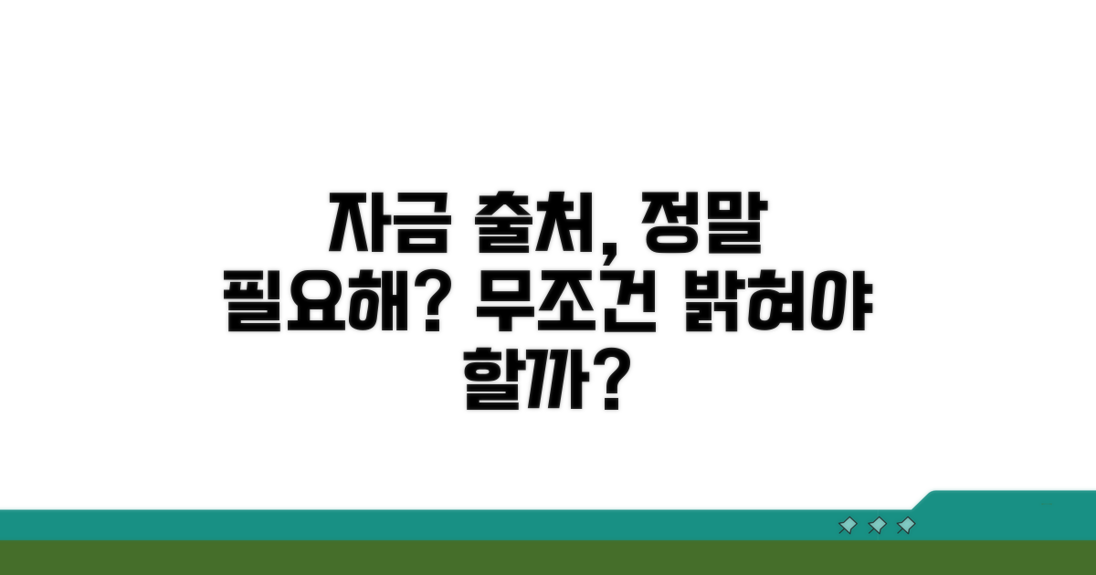 자금 출처 소명, 꼭 필요할까?