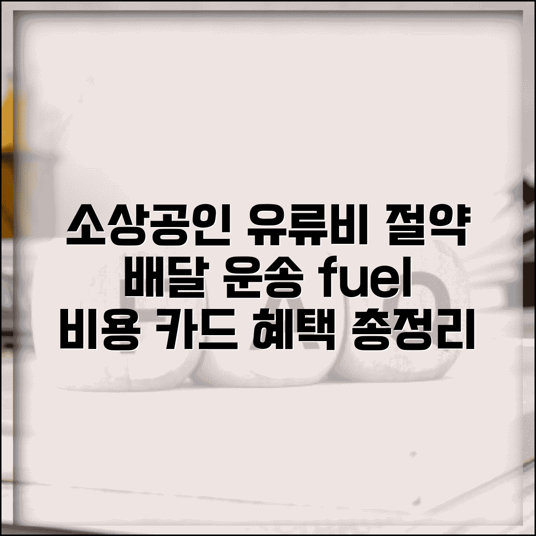 소상공인 유류비 절약 핵심 전략 | 배달 운송업 연료비 관리와 카드 혜택 총정리