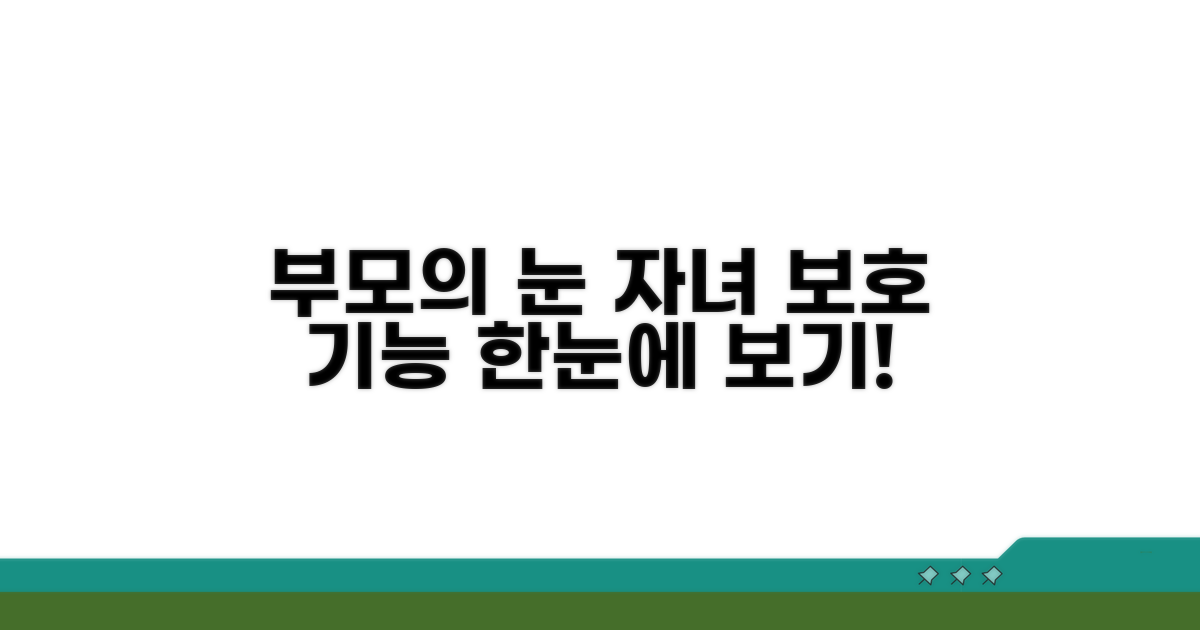 자녀보호 기능 종류 한눈에 보기