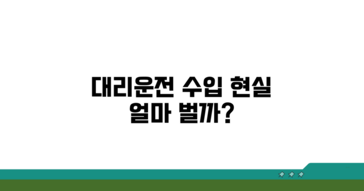 대리운전 수입 현실 분석