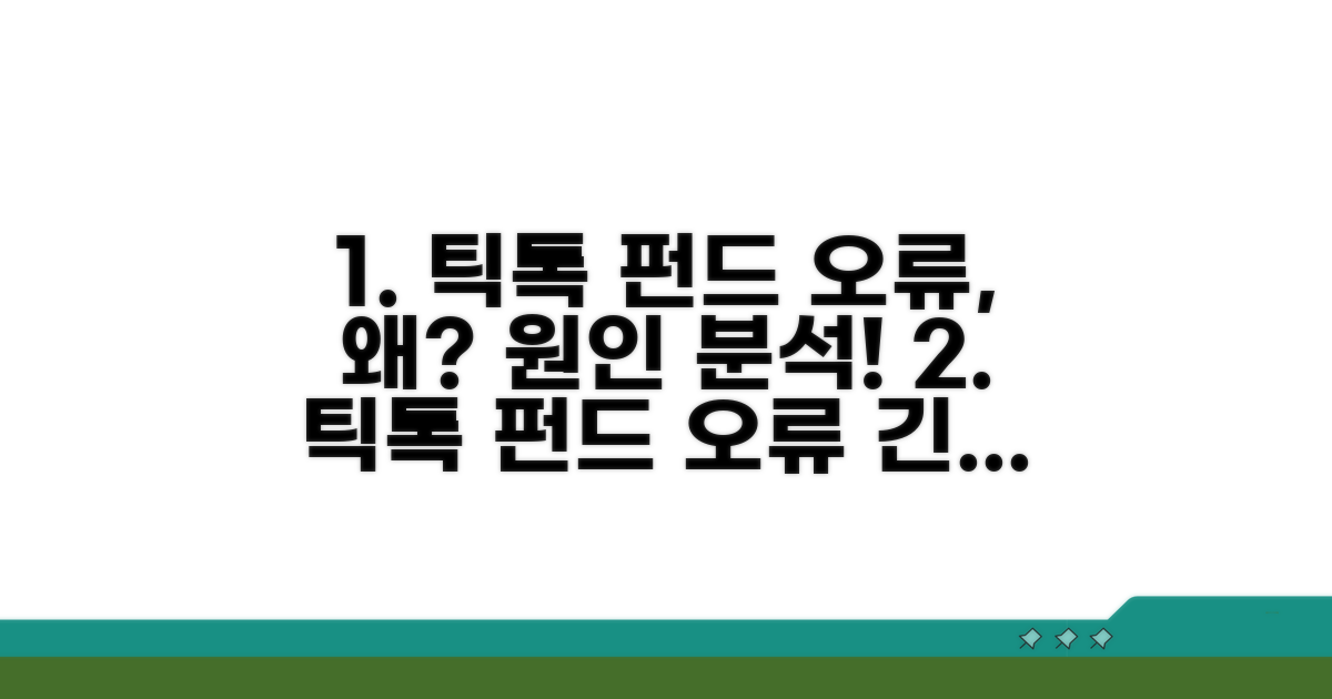 틱톡 펀드 오류, 원인 분석