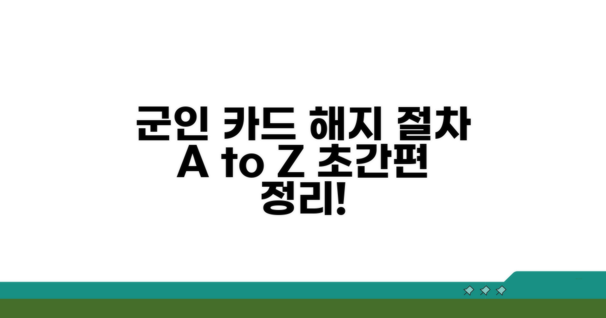 군인 카드 해지 신청 절차 완벽 정리