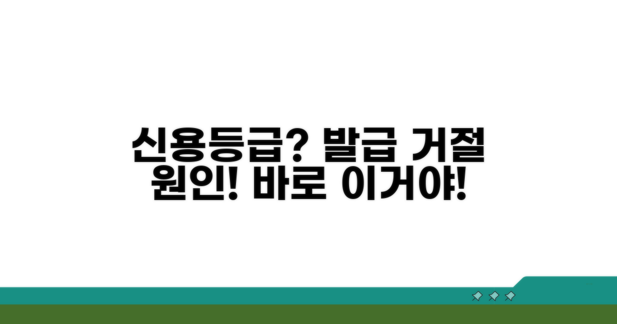 나의 신용등급, 발급 거절의 핵심 원인