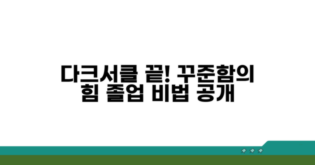 꾸준함으로 다크서클 졸업하기