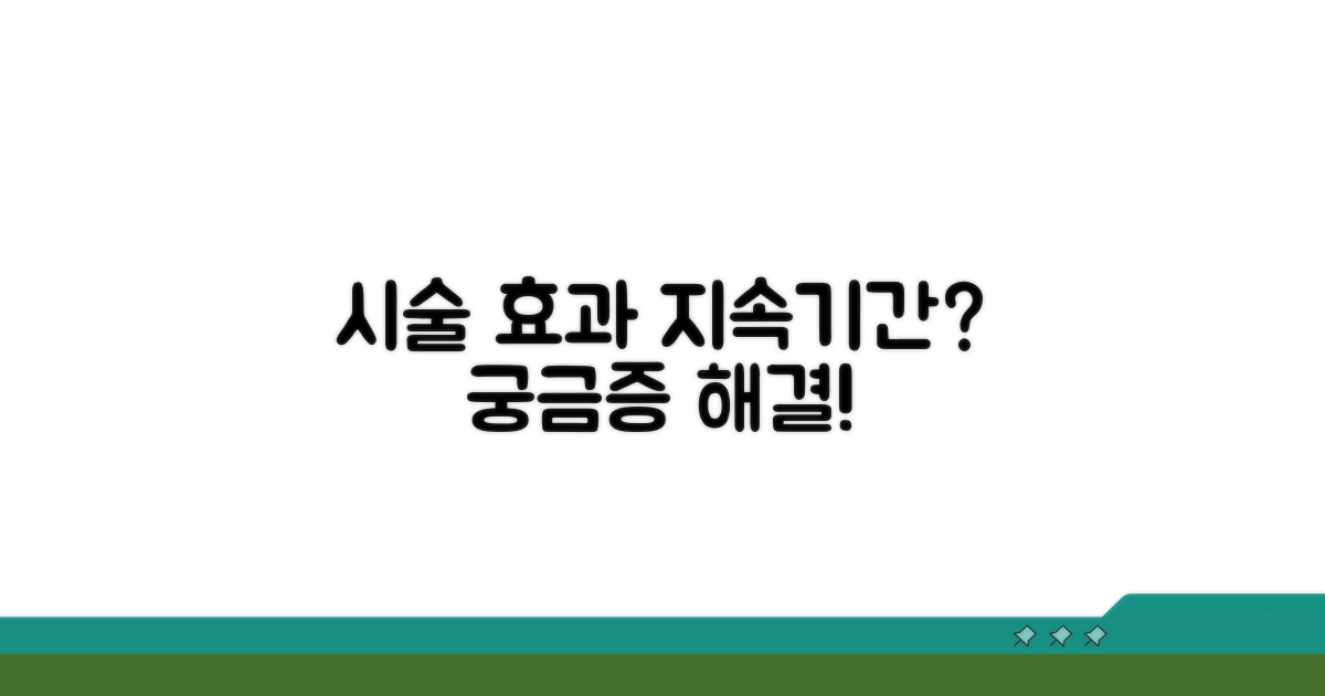 시술 효과와 지속 기간은?