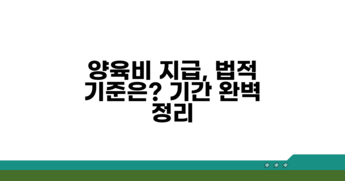 양육비 지급기간 법적 기준 확인