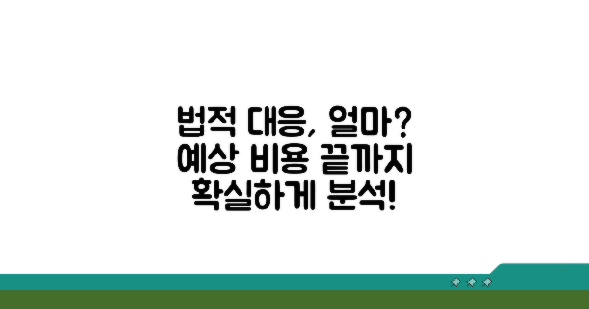 법적 대응 시 예상 비용 분석