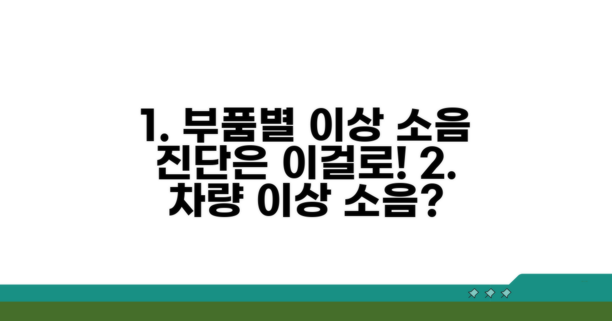 부품별 이상 소음 진단 방법