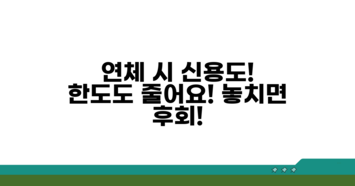 연체 시 신용도 및 한도 감축 주의점