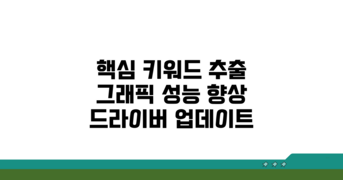 그래픽 성능 향상 드라이버 업데이트