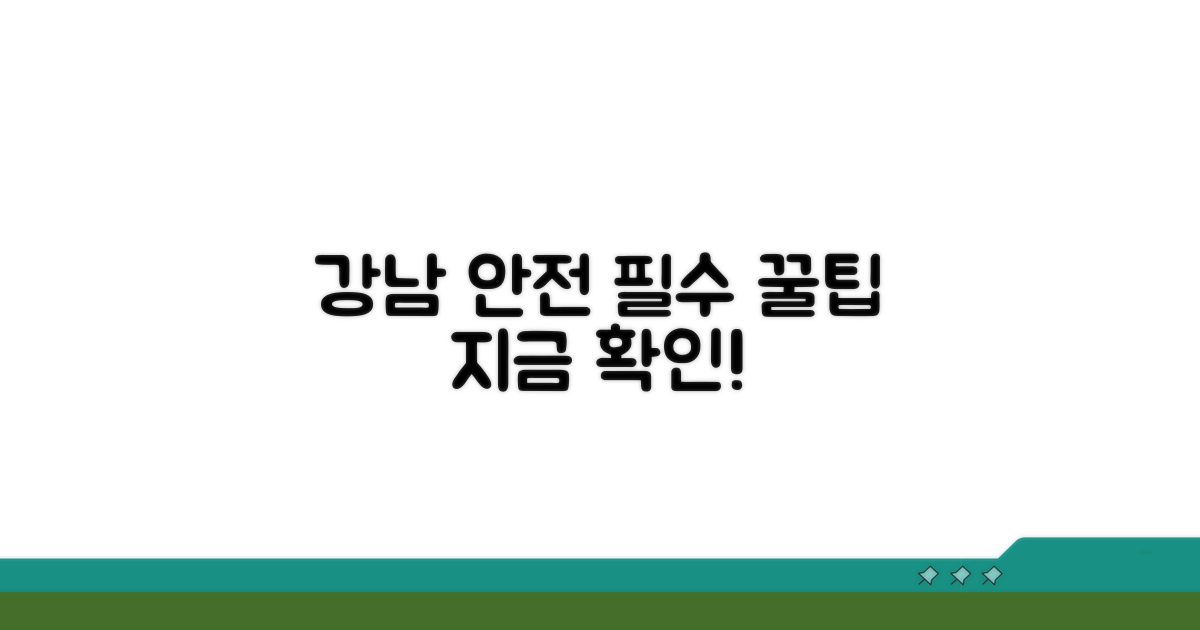 안전한 강남을 위한 팁