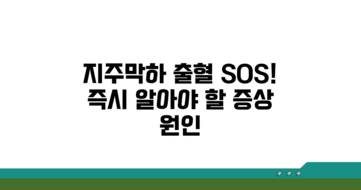 지주막하 출혈 증상과 원인