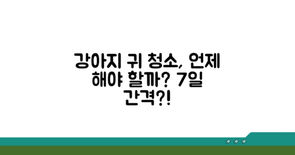 강아지 귀 청소 주기 며칠?