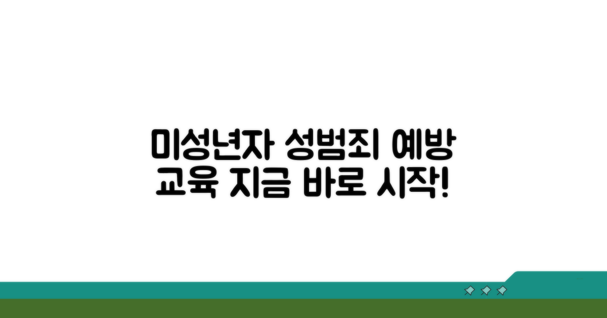 미성년자 성범죄 예방을 위한 올바른 교육