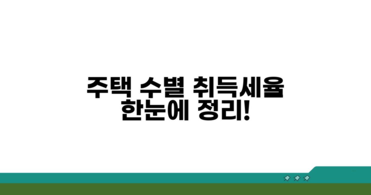 주택 수별 취득세율 한눈에