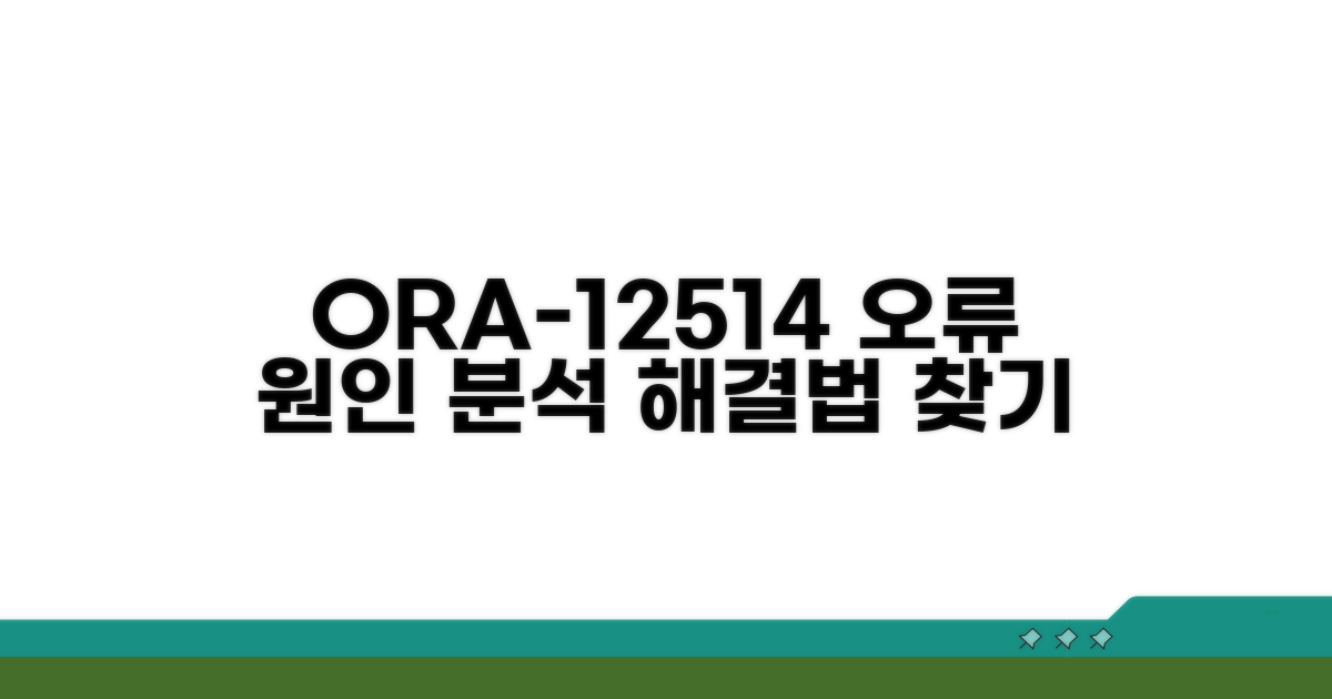 ORA-12514 오류 원인과 증상 분석