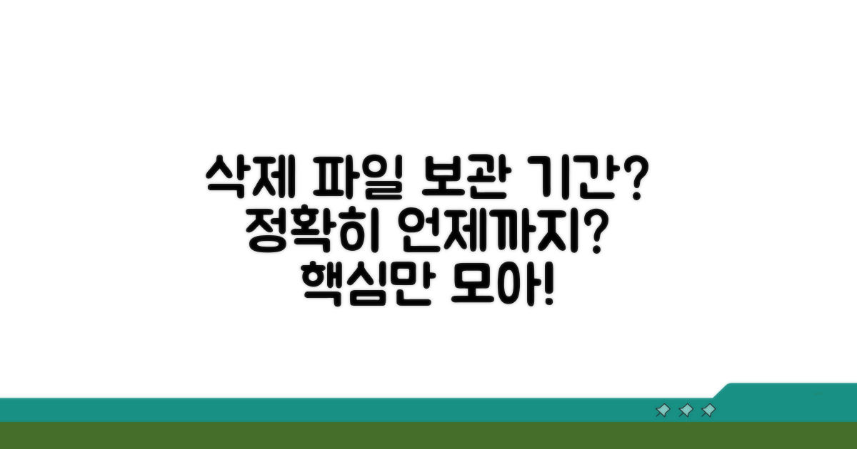 언제까지 삭제 파일이 보관될까?