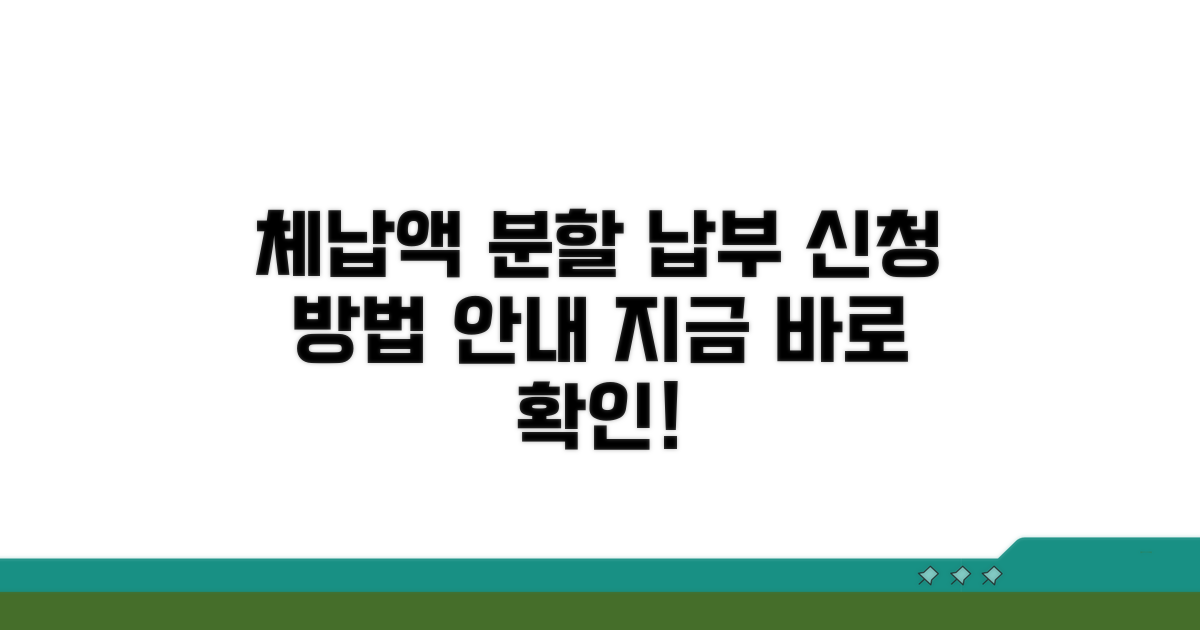 체납액 분할 납부 신청 방법