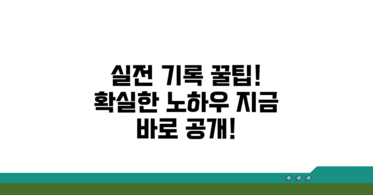 실전 기록 팁과 노하우