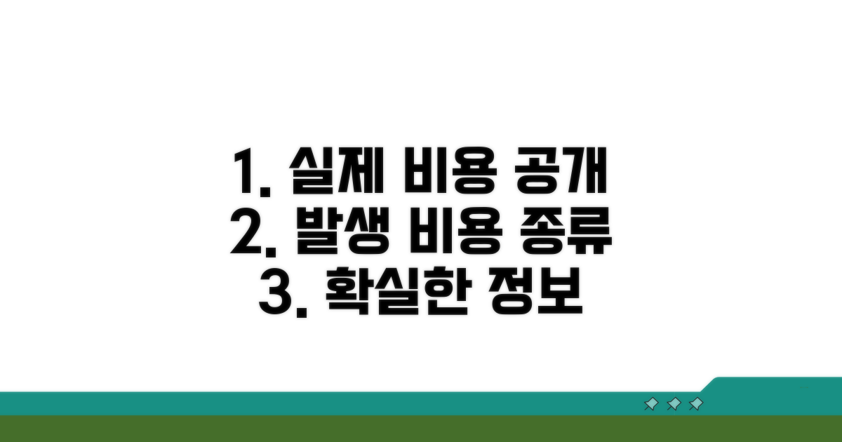 실제 발생 비용과 종류 알아보기